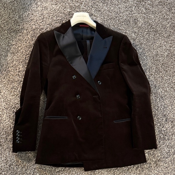 Brunello Cucinelli Other - Brunello Cucinelli Dark Brown Velvet Blazer